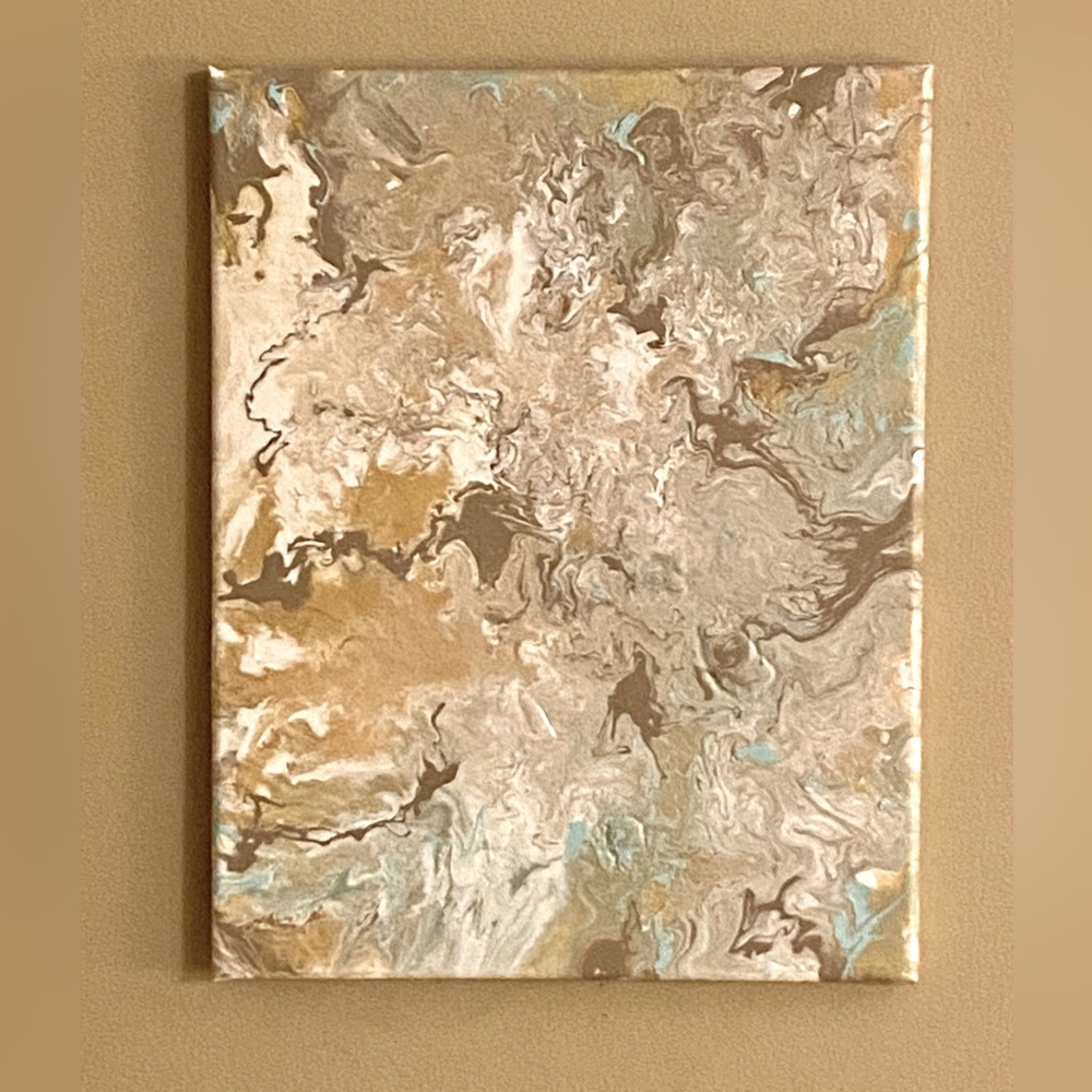 Original Artwork Fluid Art Acrylic Painting on 11x14 Canvas